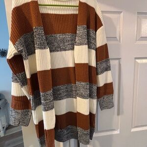 Cupshe Multicolor Striped Cardigan